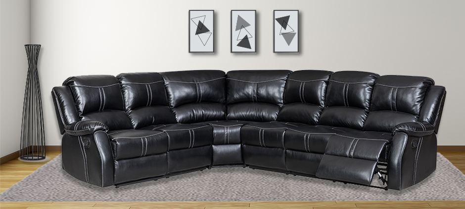 right facing reclining sectional